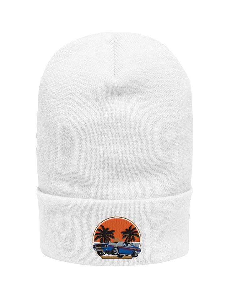 White Muscle Car Beanie product image (1)