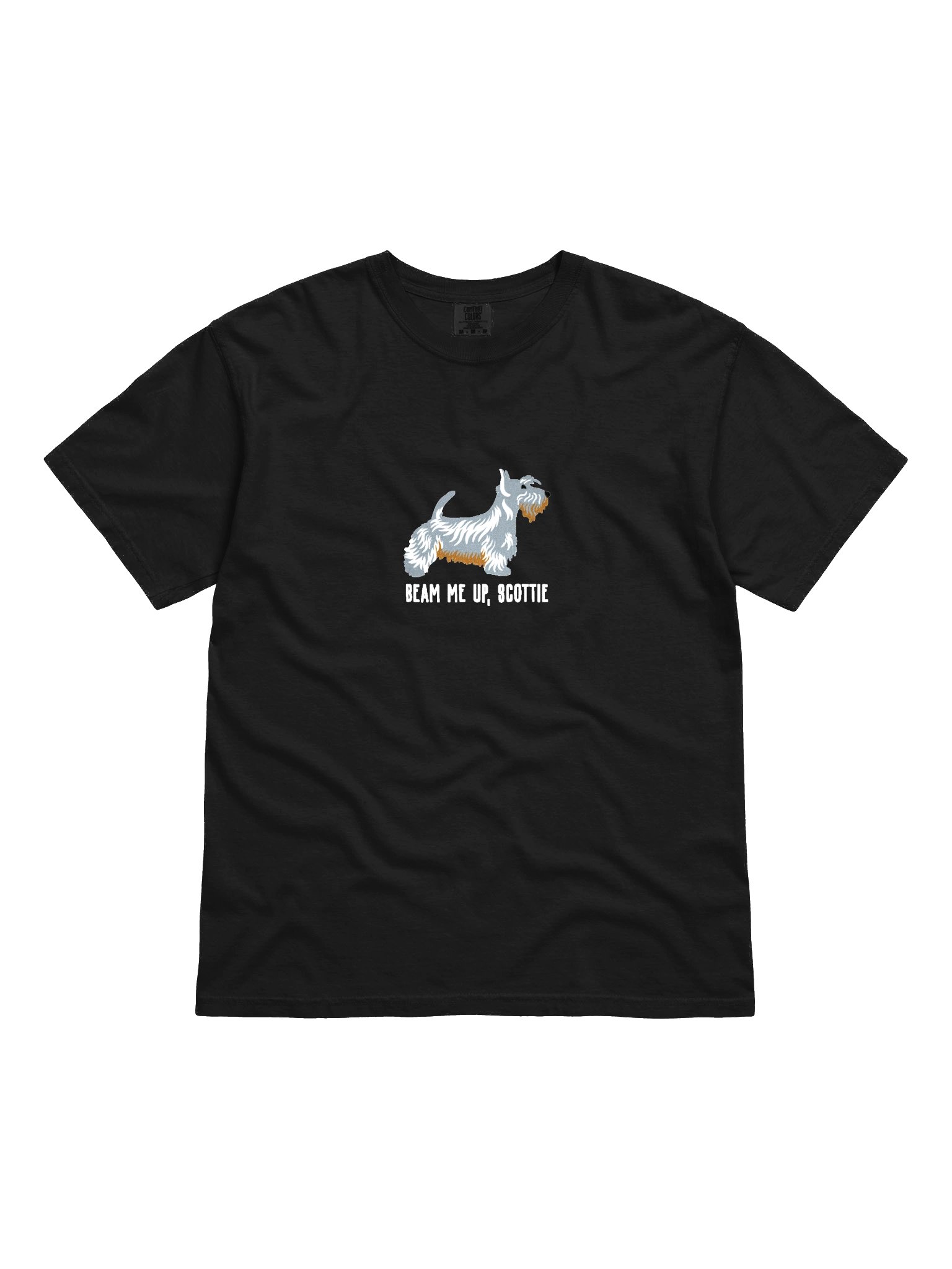 Beam Me Up, Scottie T-Shirt(Embroidered) of a Scottish Terrier(Gray) product image (4)