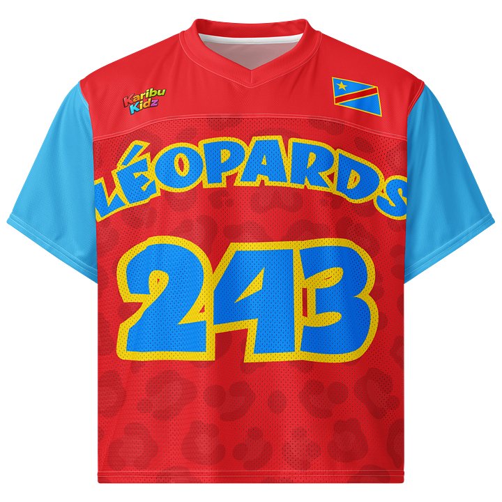 RED & BLUE Tobeta Bango™ Léopards 243 Street Jersey product image (1)