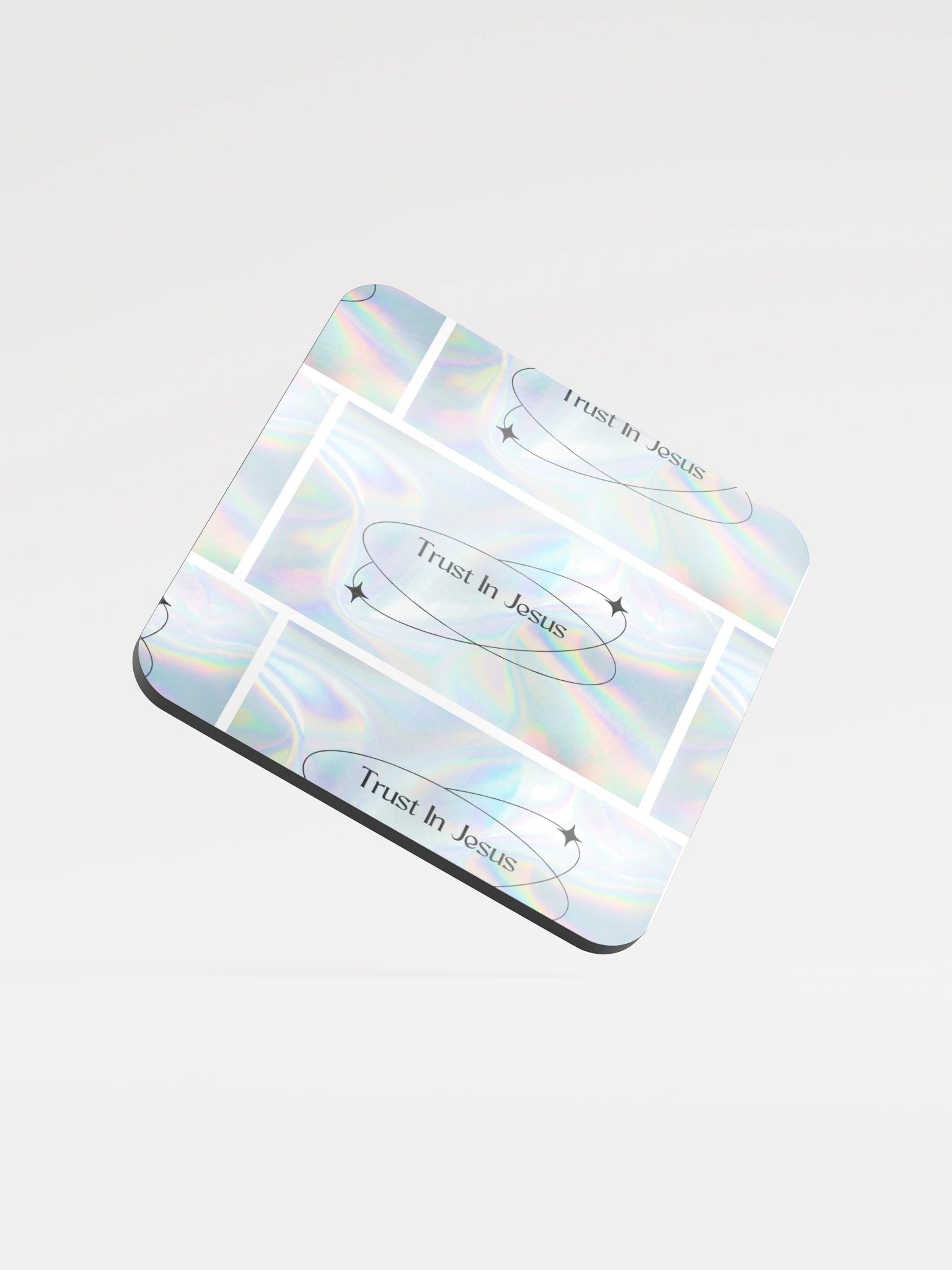 Holographic Trust In Jesus Coaster product image (1)