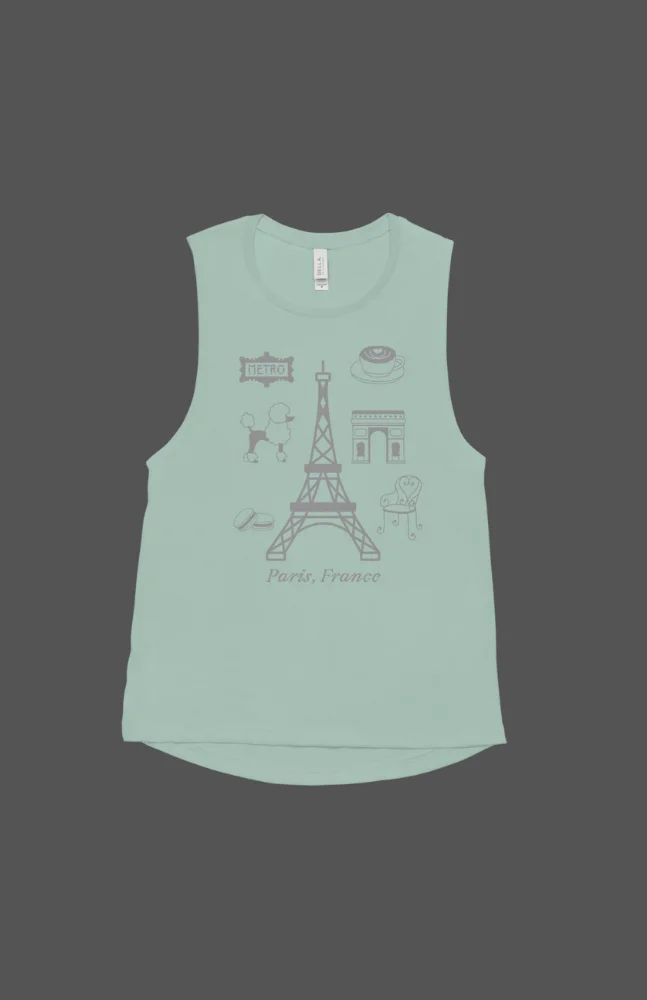 Parisian Landmarks Flowy Muscle Tank product image (2)