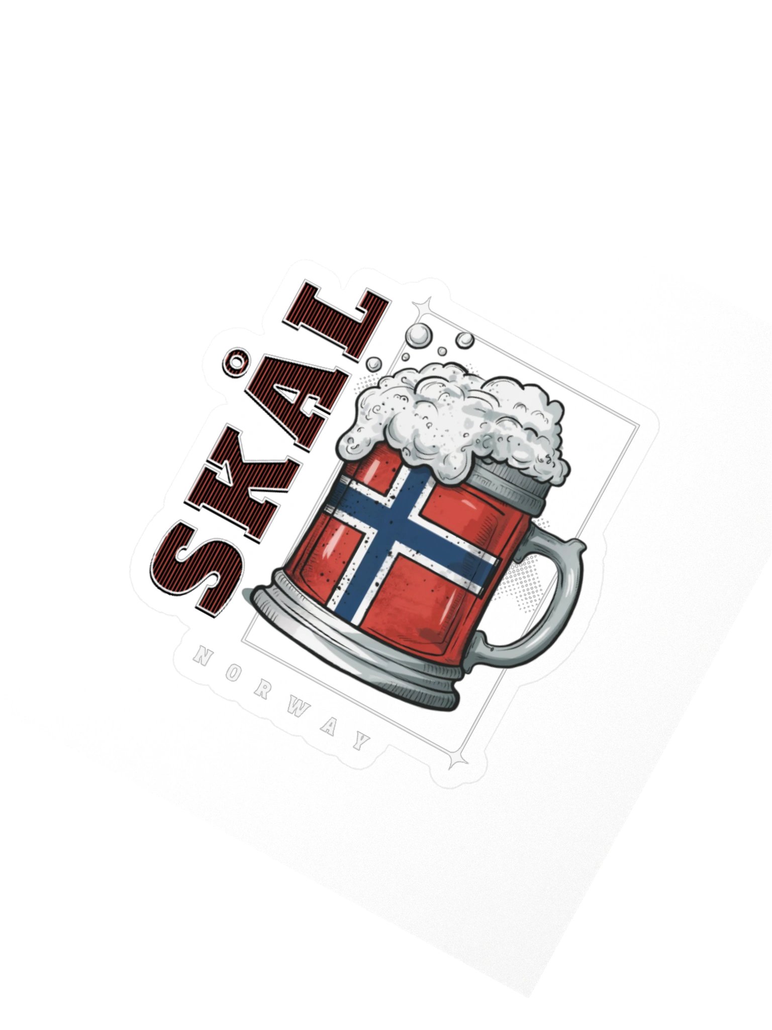 Norway Beer Mug Heritage Kiss Cut Sticker product image (4)
