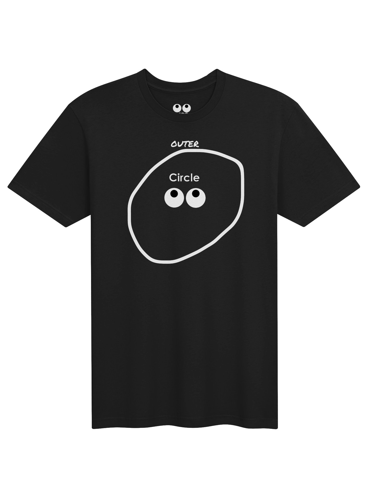 White OUTER CIRCLE // T-shirt black product image (1)