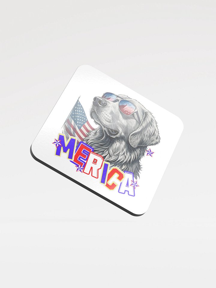 Merica Golden Retriever Patriotic Pup Coaster product image (2)