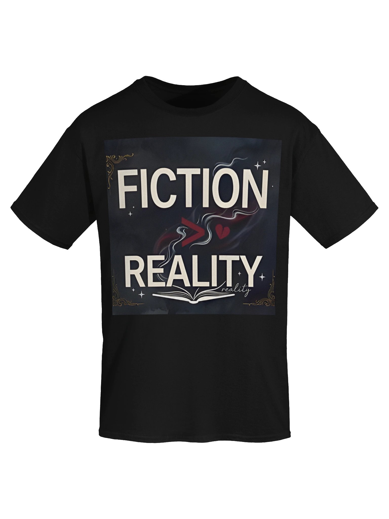 Fiction Over Reality Book Lover T-Shirt for Readers Who Escape Into Books product image (5)