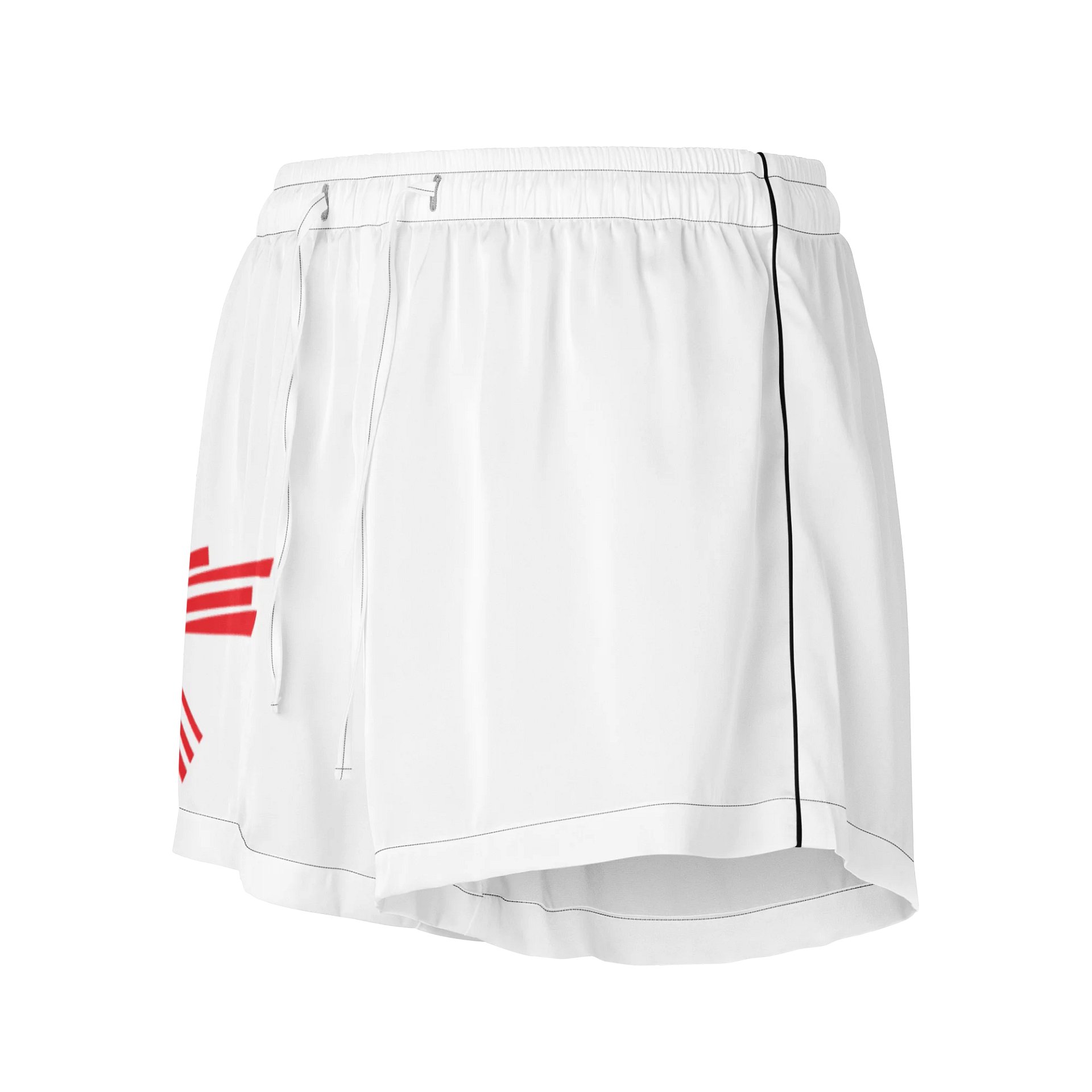 Red On White (All-Over Print) Women's Pajama Shorts product image (1)