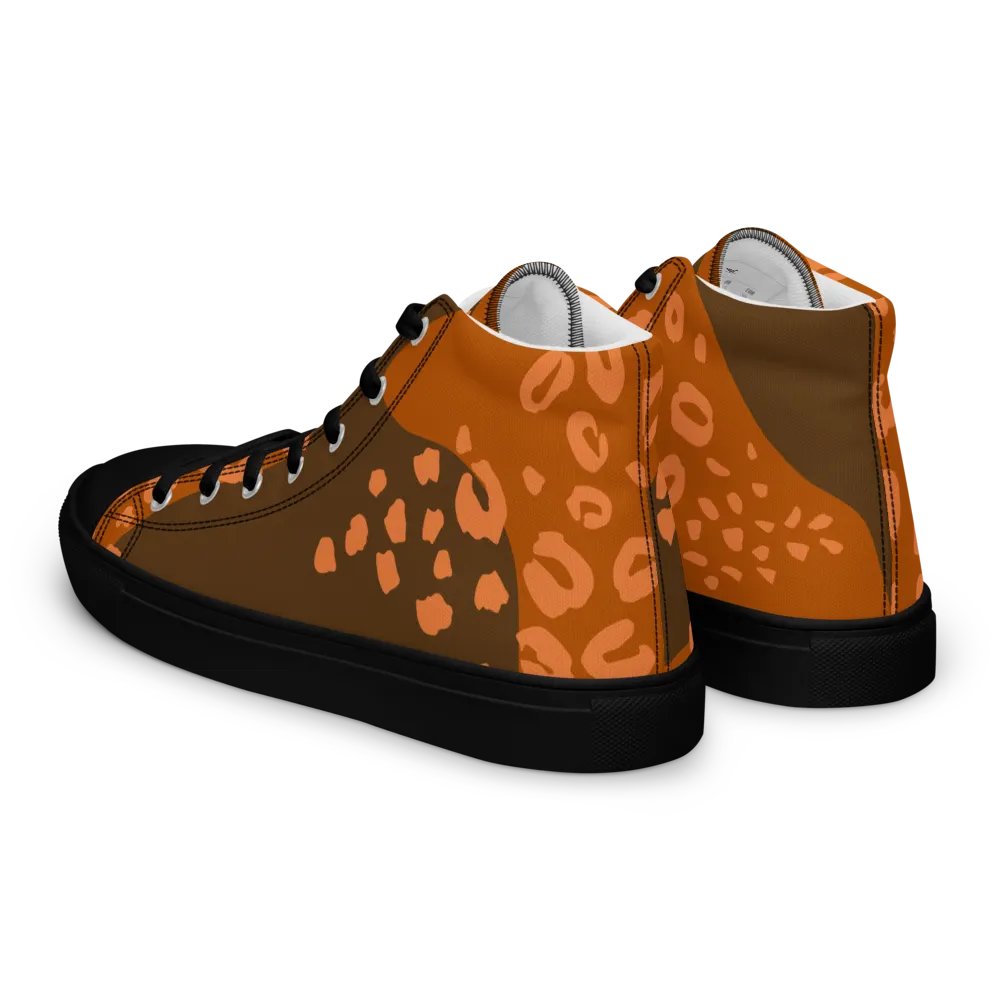 Leopard Orange Men's High Tops product image (14)