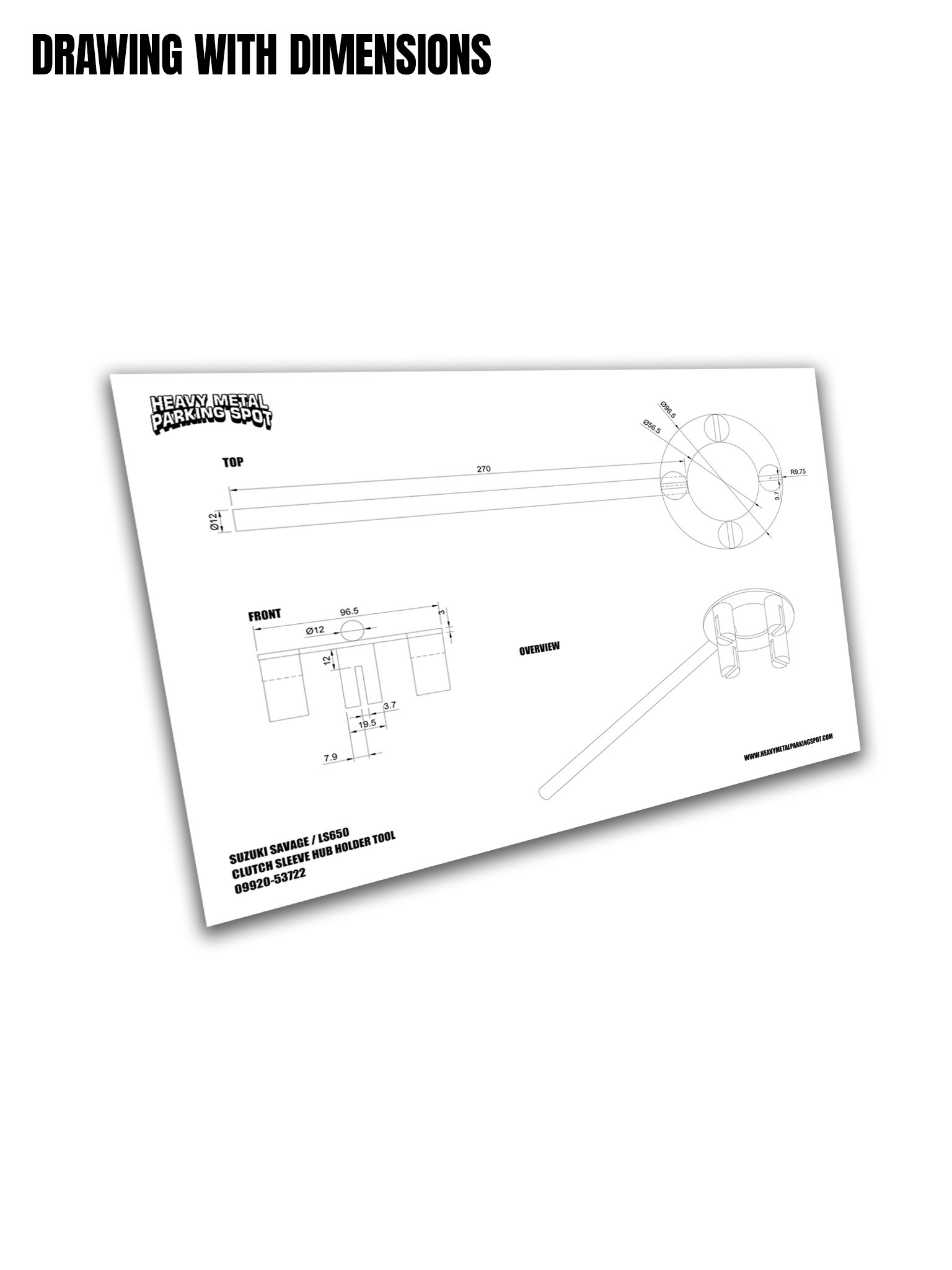 Suzuki Savage Clutch Sleeve Hub Holder Tool - Digital Download product image (3)