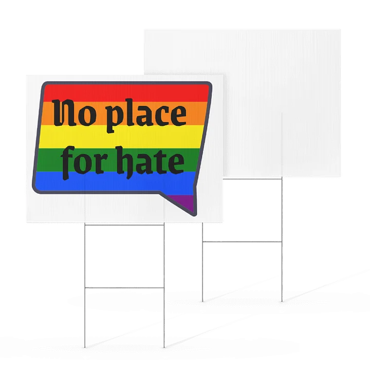 No place for hate yard sign product image (2)