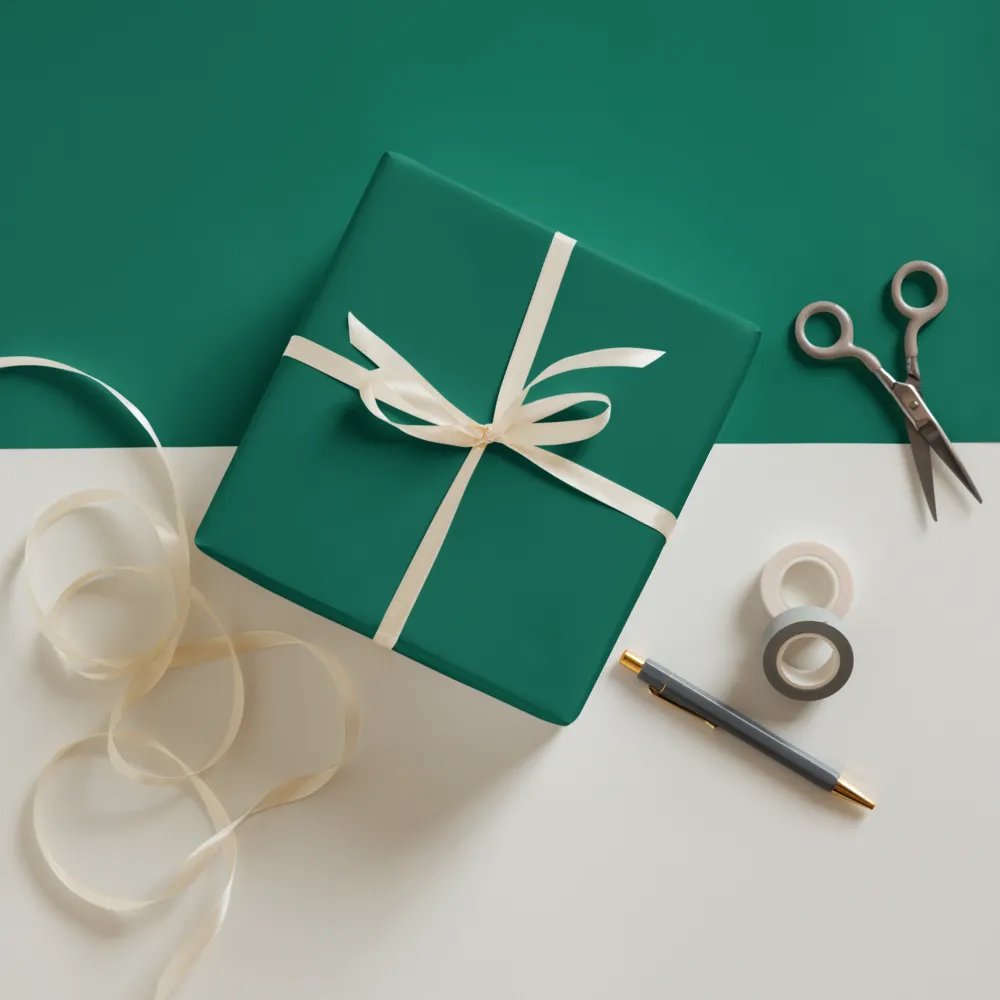 Mixed (Pink, Burgundy, Green) Solid Holiday Christmas Wrapping Paper Sheets (3) product image (7)
