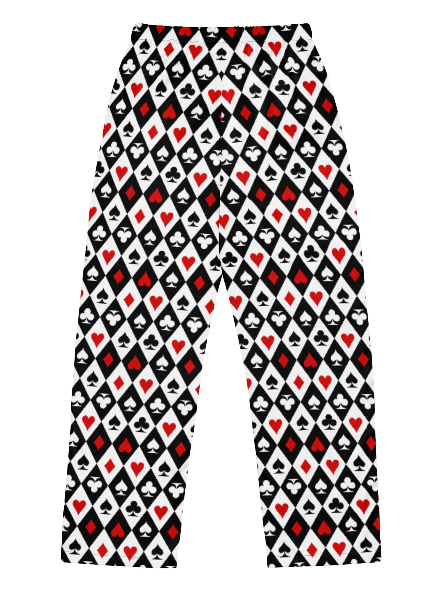 Retro Playing Card Suits Argyle All-Over Print Pajama Pants product image (3)