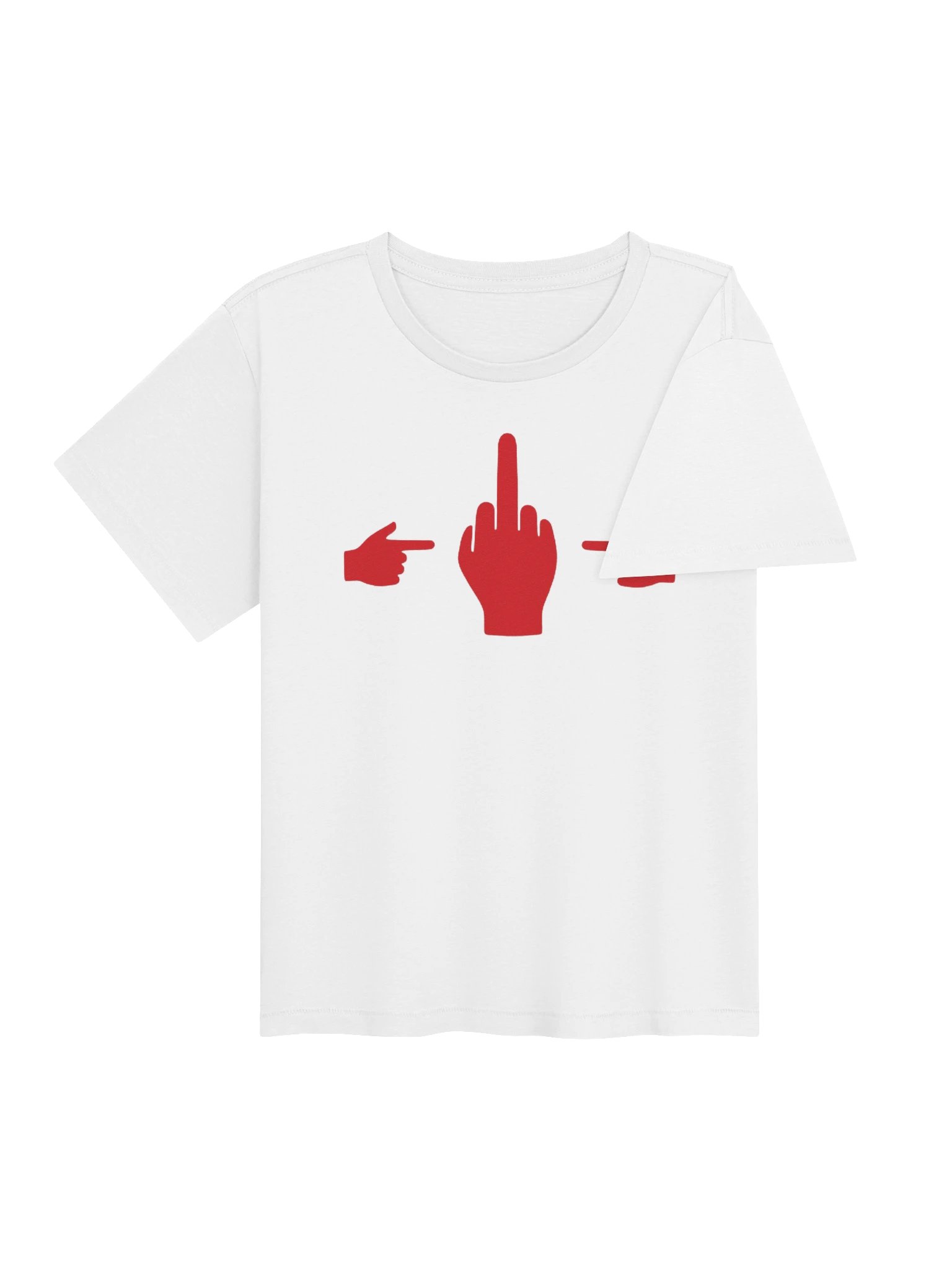 No Middle Finger Point ShopCo Red Women's Tee product image (4)