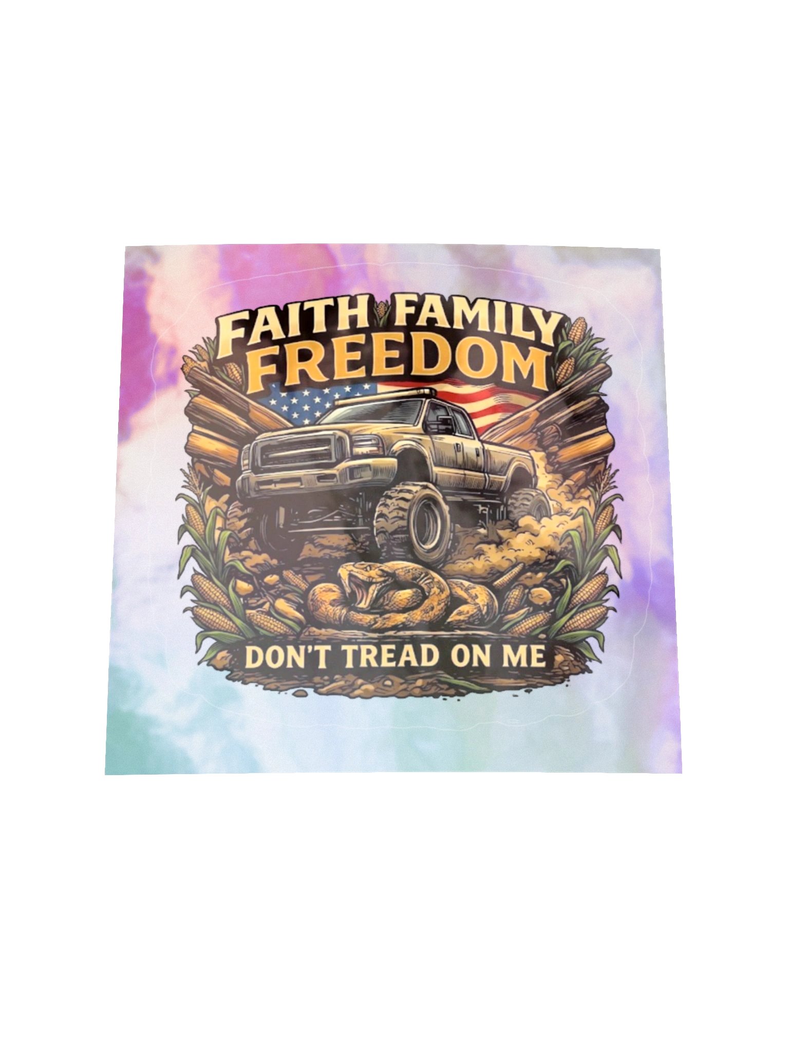 Faith Family Freedom — Holographic Kiss-Cut Sticker Sheet product image (2)