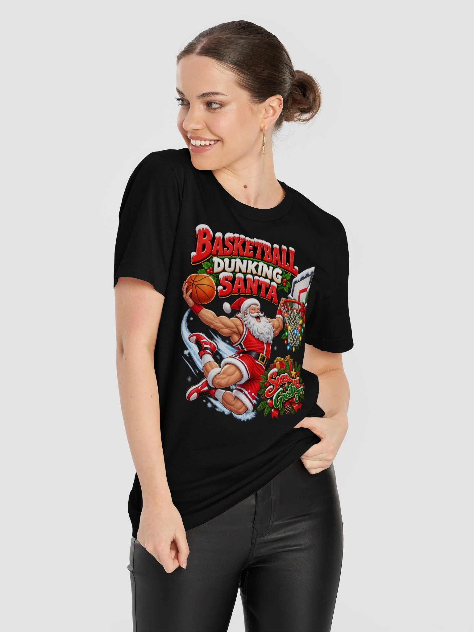 BASKETBALL DUNKING SANTA — SEASON’S GREETINGS! product image (32)