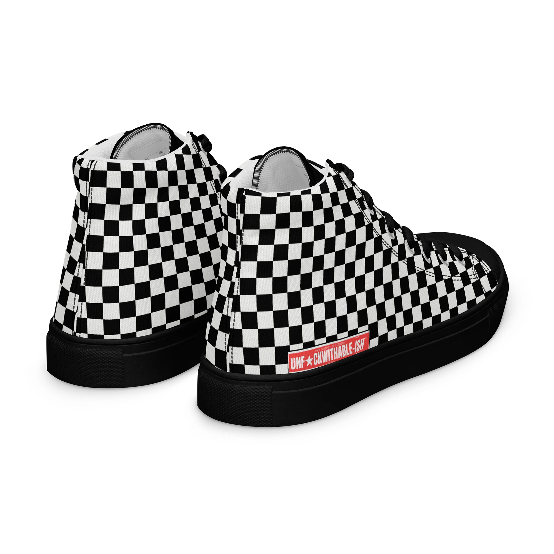 UNF★CKWITHABLE-ISH™ Women's Street Style Canvas High-Tops Checkered product image (8)