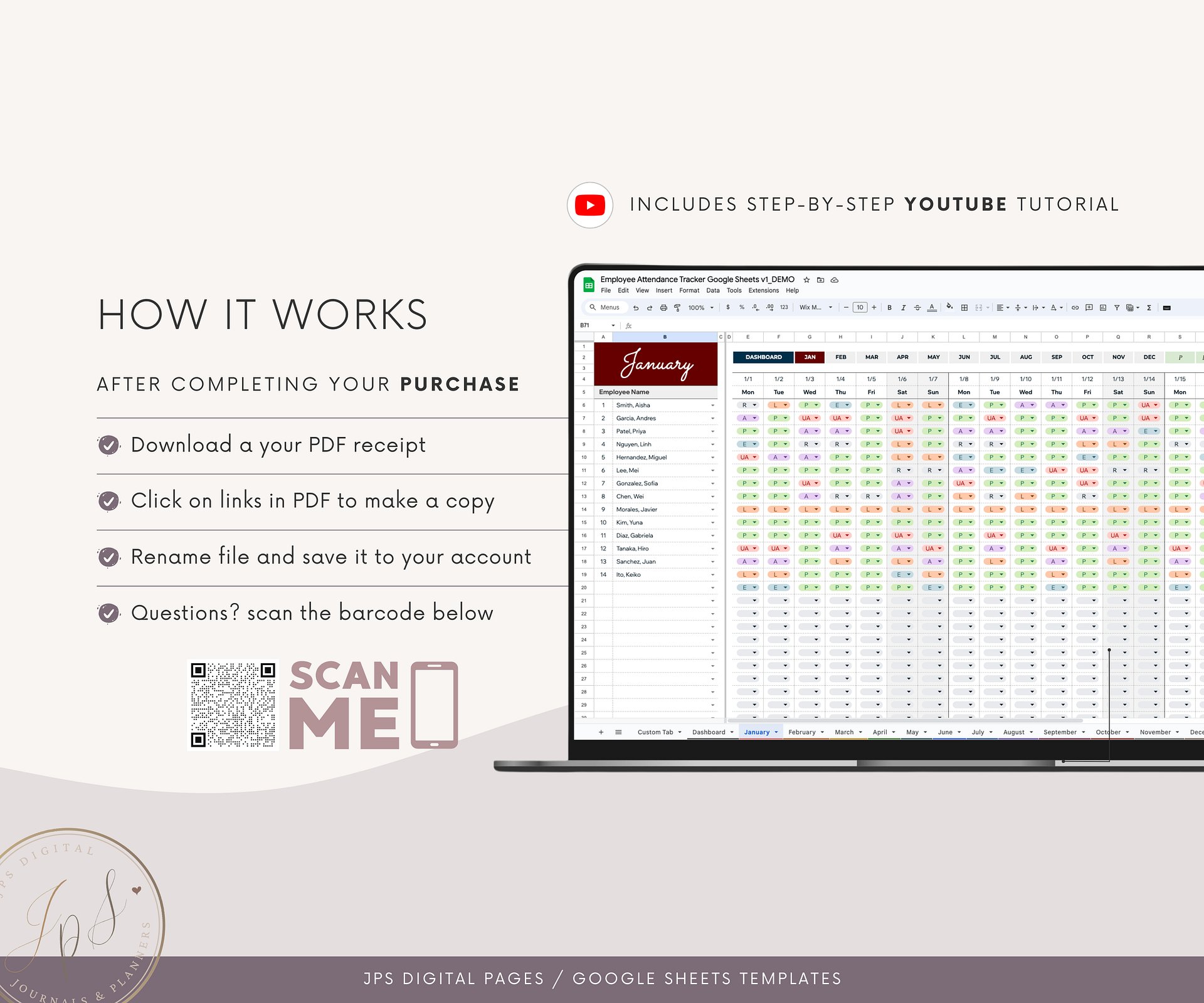 Employee Attendance Tracker & Dashboard product image (10)