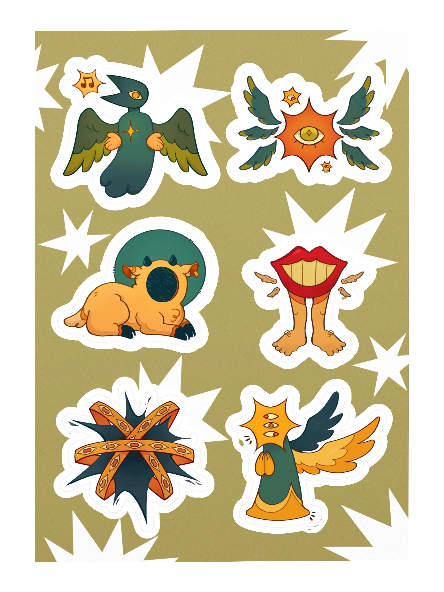 angel sticker sheet product image (3)