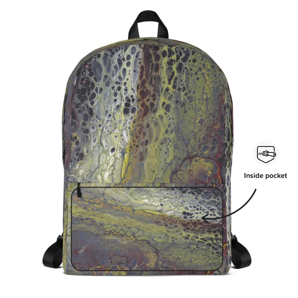 Amphibian - Acrylic Pour Print, Backpack product image (9)