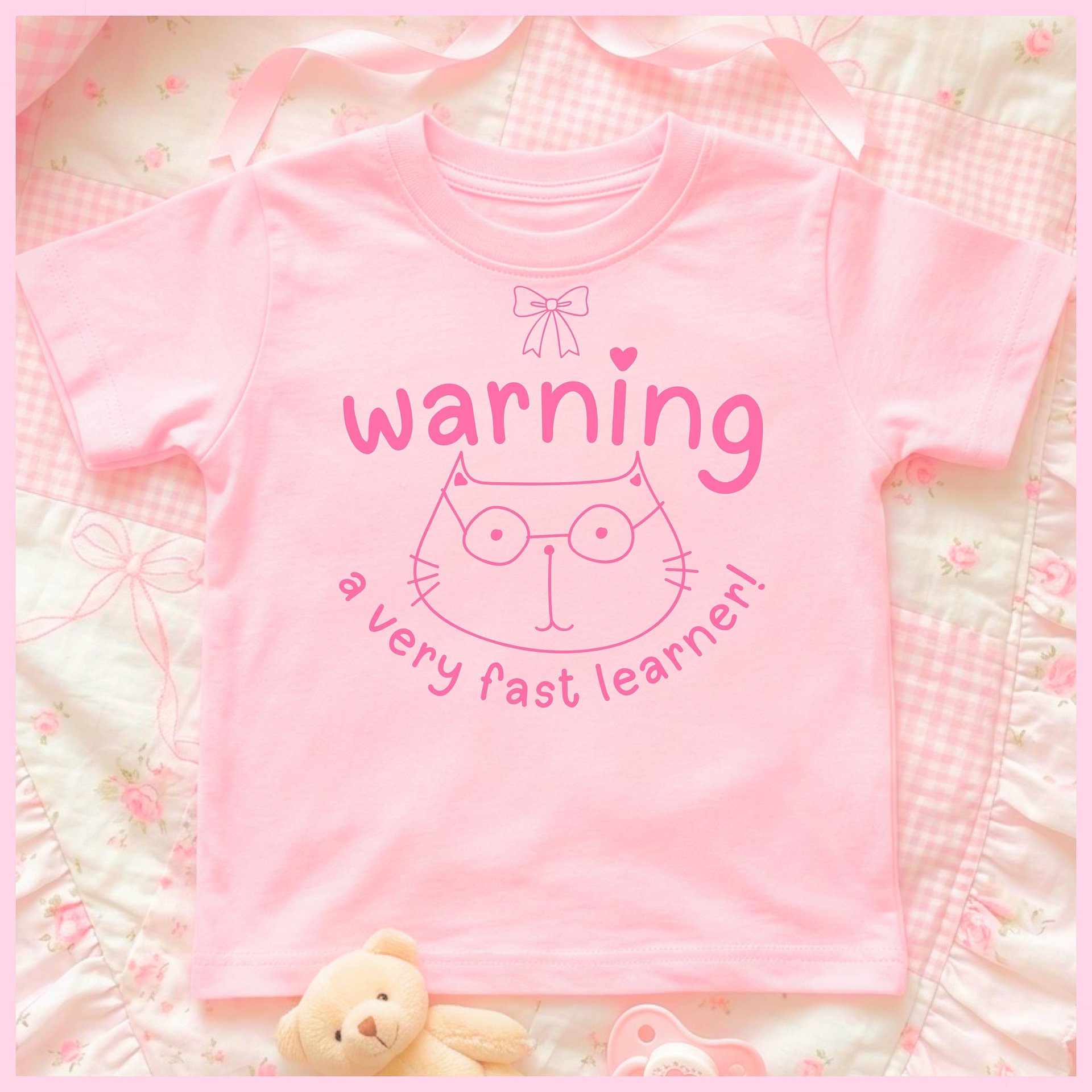 warning: a very fast learner!🩷Super Soft🪽Tee🩷 product image (1)
