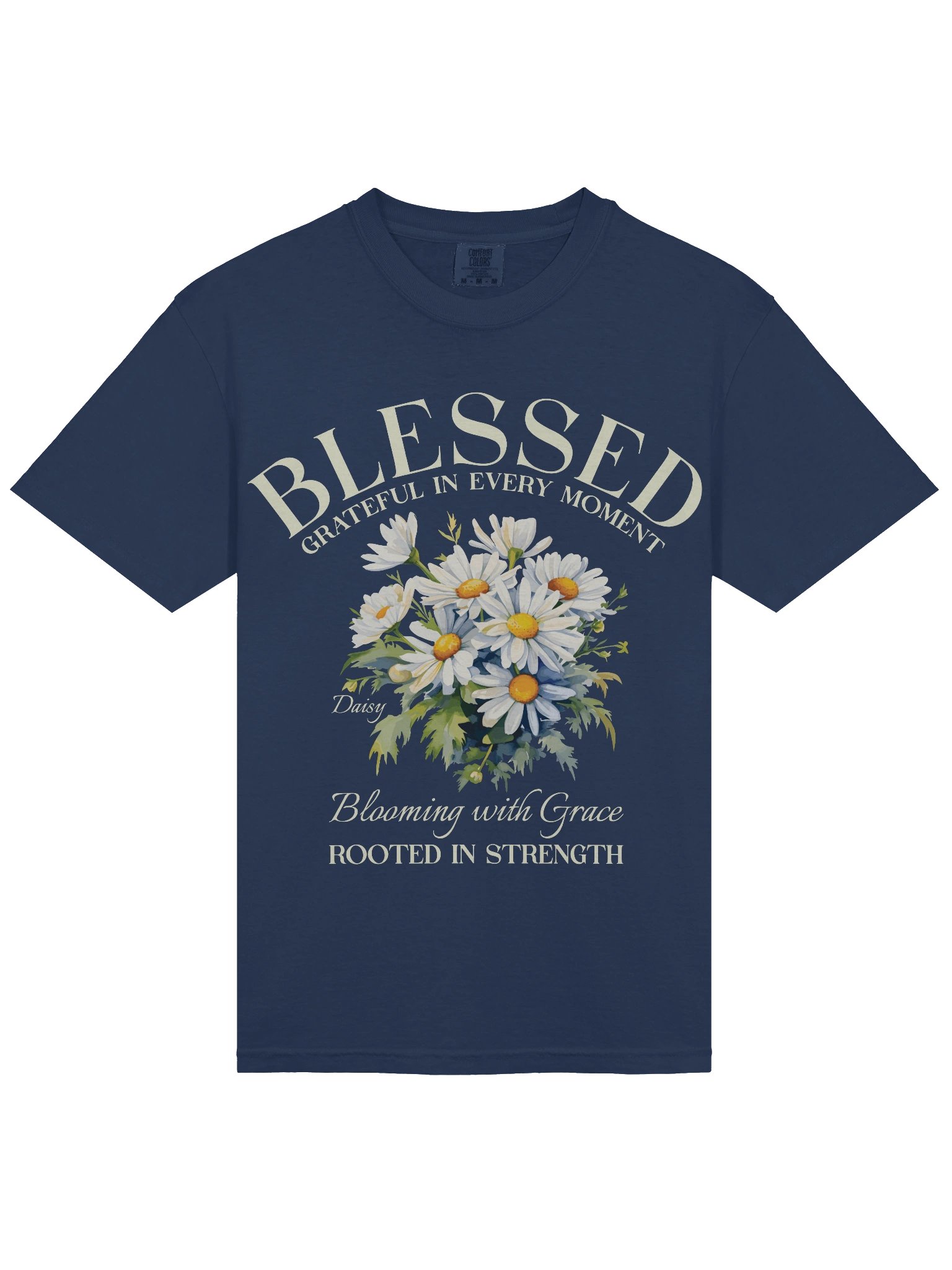 Blessed Daisy Flower Shirt – April Birth Flower Blooming with Grace Graphic Tee product image (7)