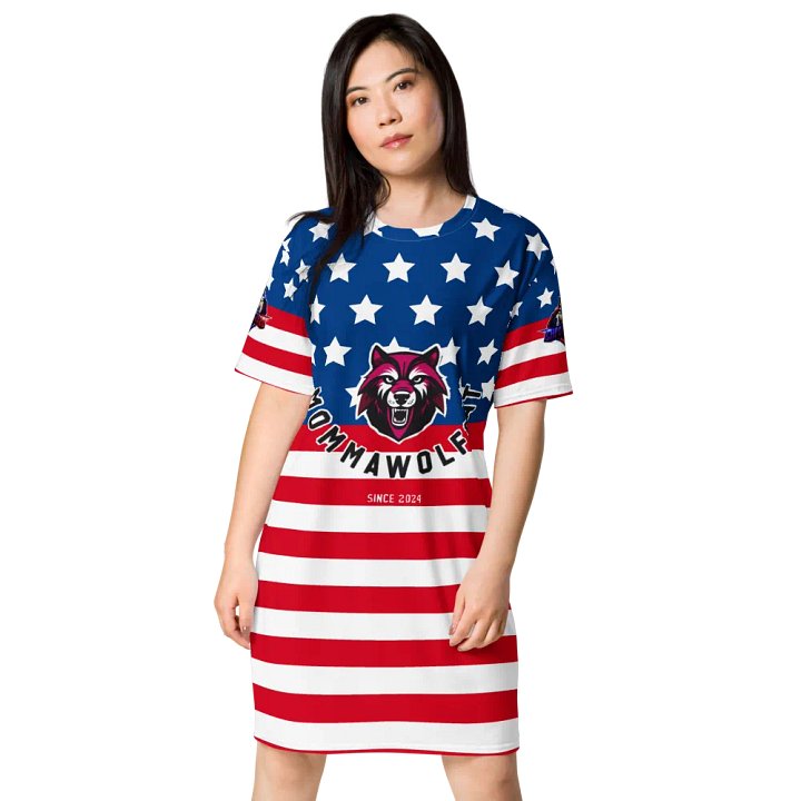 MOMMAWOLFCAT All-Over Print T-Shirt Dress product image (1)