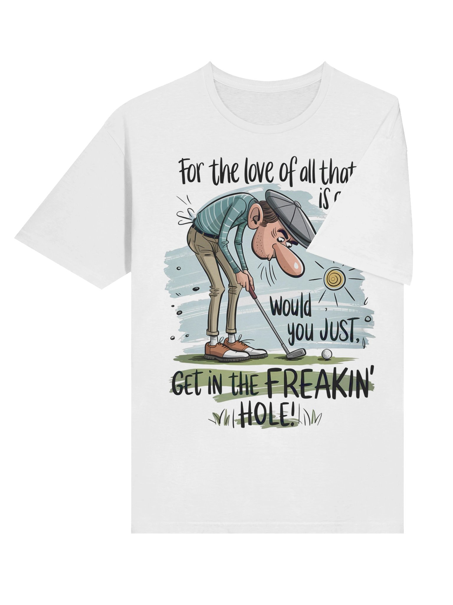 Frustrated Golfer Cartoon T-Shirt product image (6)