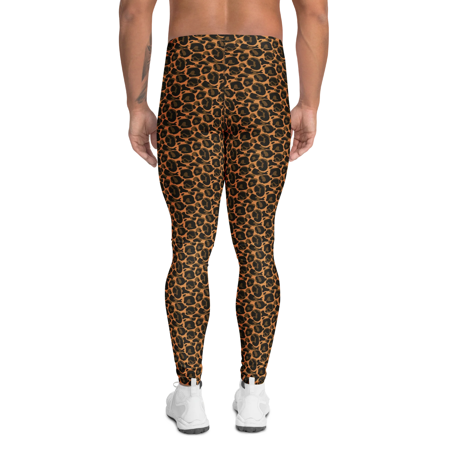 Casual Leopard Print Men's Athletic Leggings product image (2)