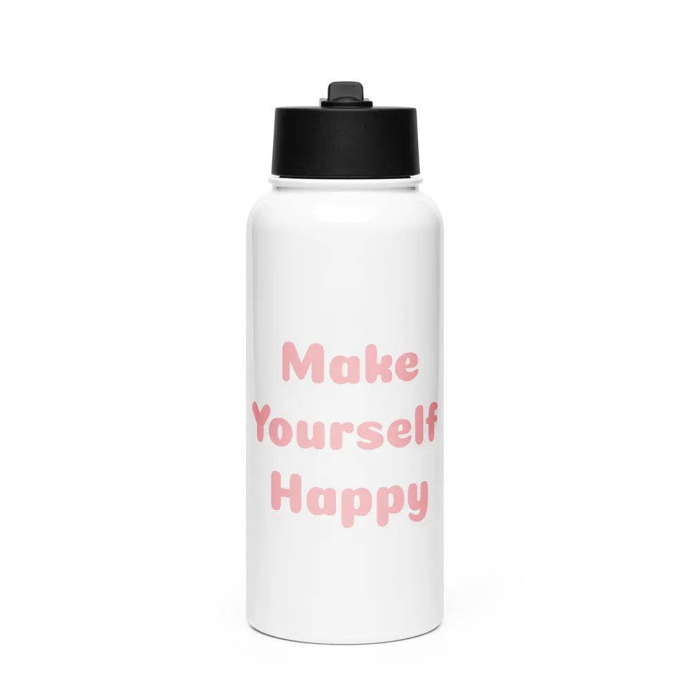 "Make yourself happy" 32 oz bottle product image (1)