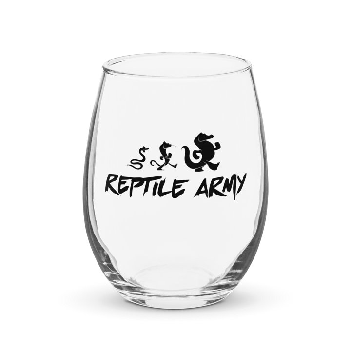Reptile Army Stemless Wine Glass product image (1)