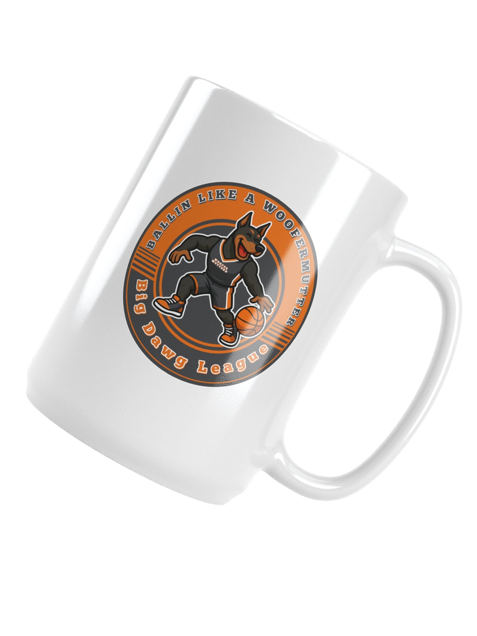 Ballin Like A WooferMutter™ Doberman White Ceramic Mug product image (9)
