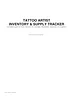 Tattoo Artist Inventory &amp; Supply Tracker