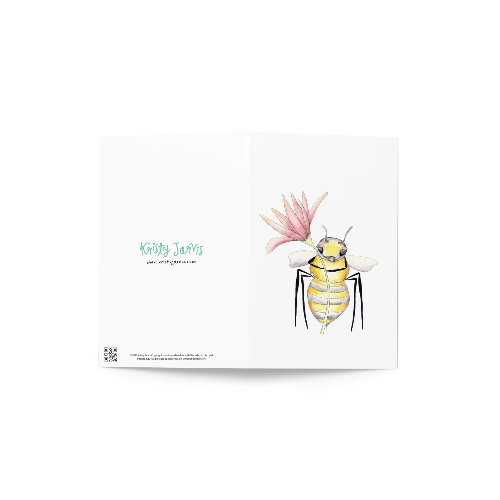 Watercolor Bee Greeting Card product image (2)