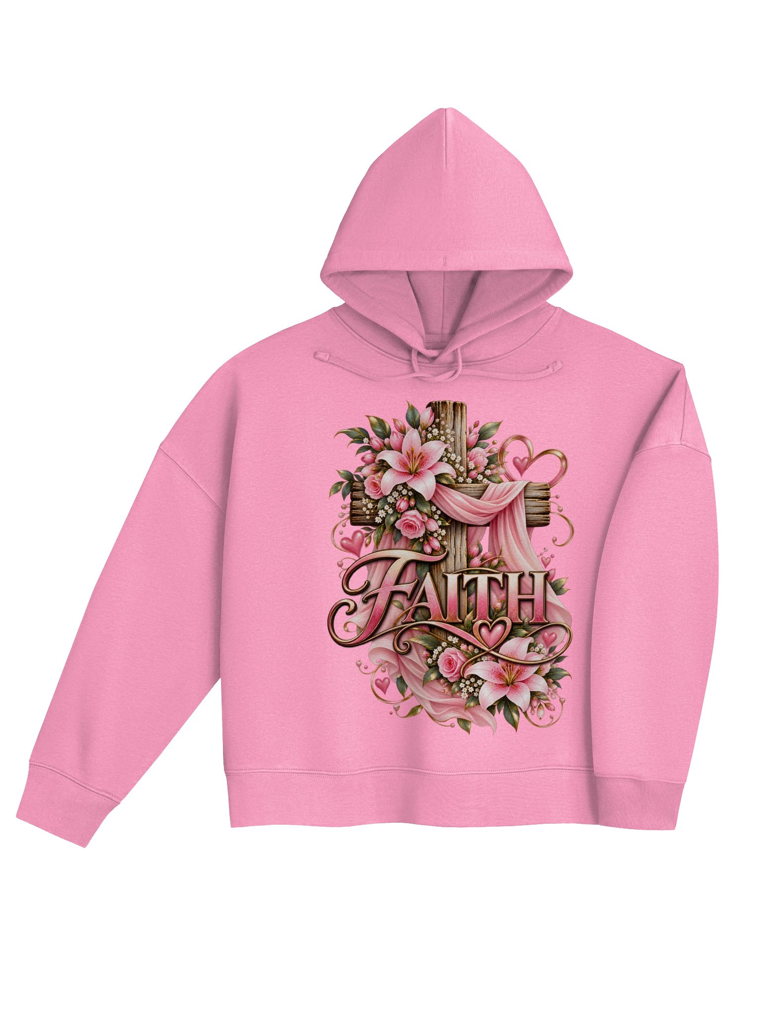 Floral Faith Cross Hoodie product image (4)