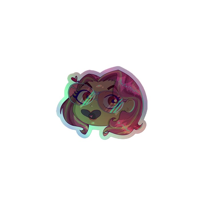 Glasses Pink Holo Face Sticker product image (1)