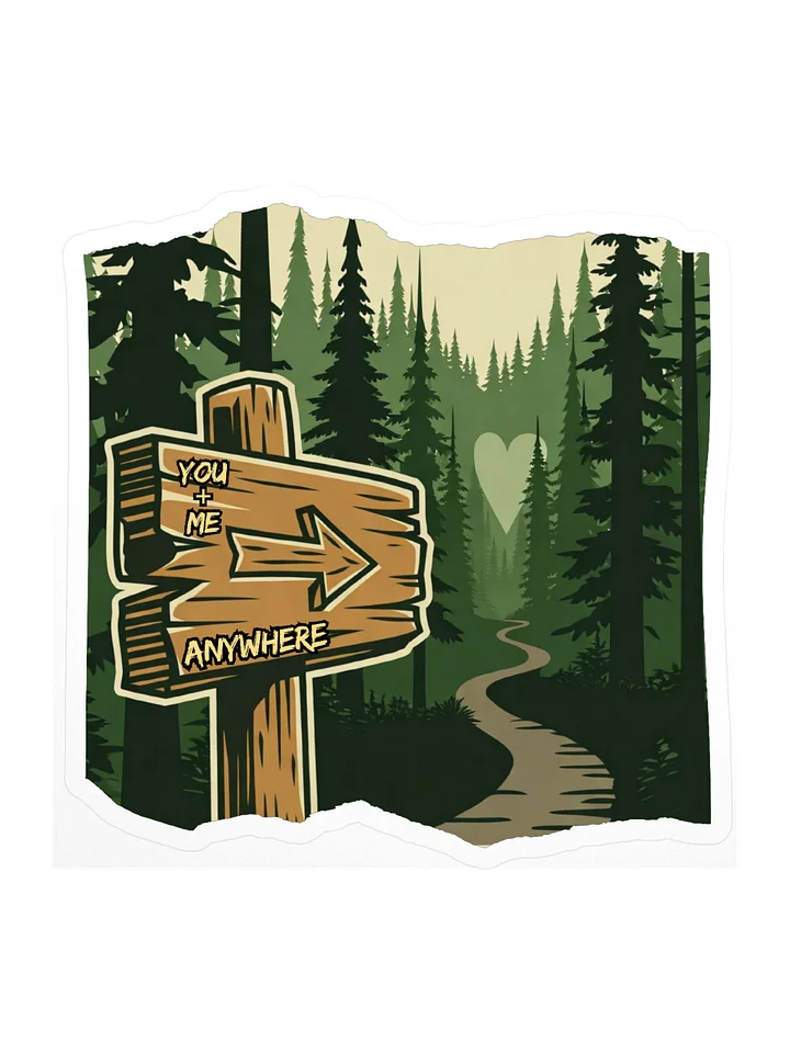 You + Me Anywhere – Northwoods Trail Sign Sticker product image (1)