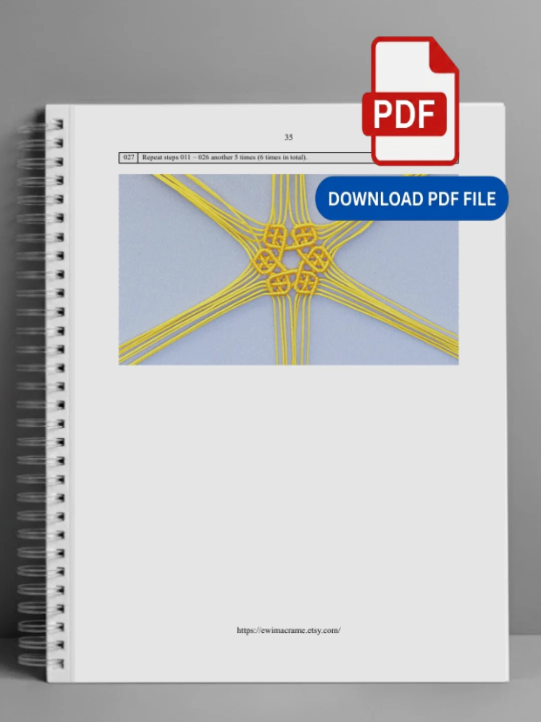 Micro Macrame Celtic Mandala – Photo & Video Tutorial product image (5)