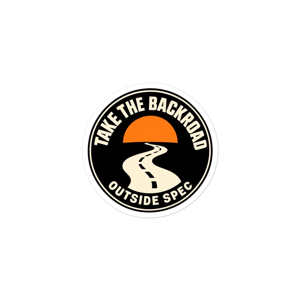Take the Backroad Kiss Cut Sticker product image (1)