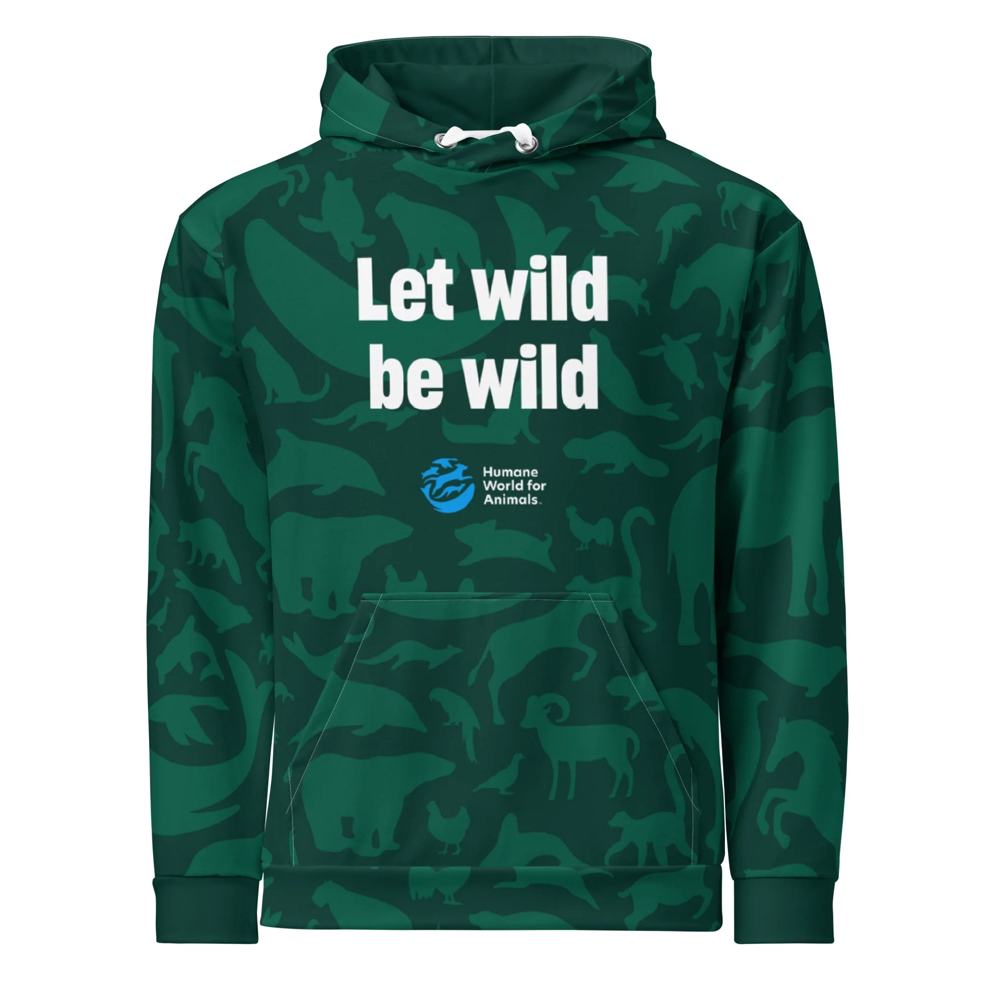 Animal Print Hoodie - Green on green product image (1)
