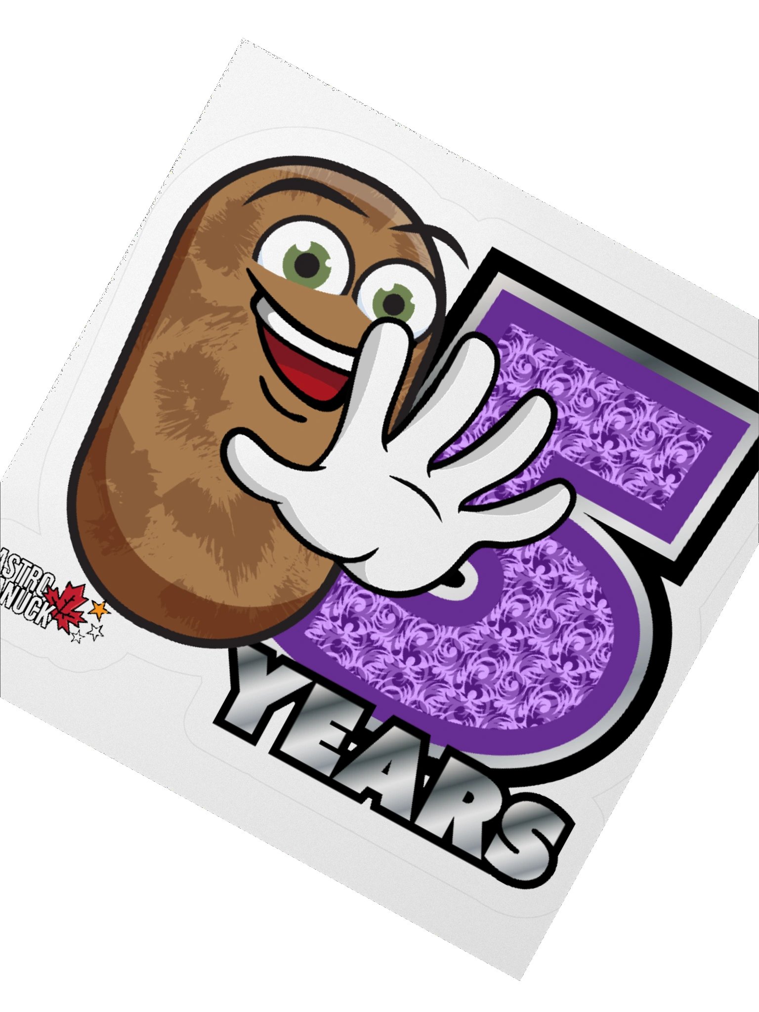Regular size 5 Year Celebration Sticker product image (4)