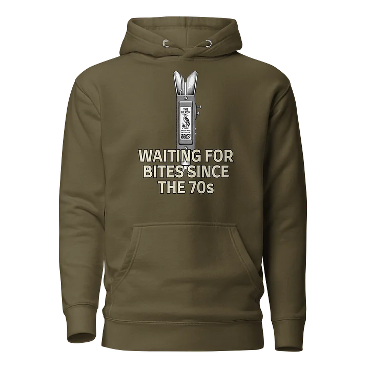 Heron Bite Indicator “Waiting For Bites Since The 70s” Hoodie product image (64)
