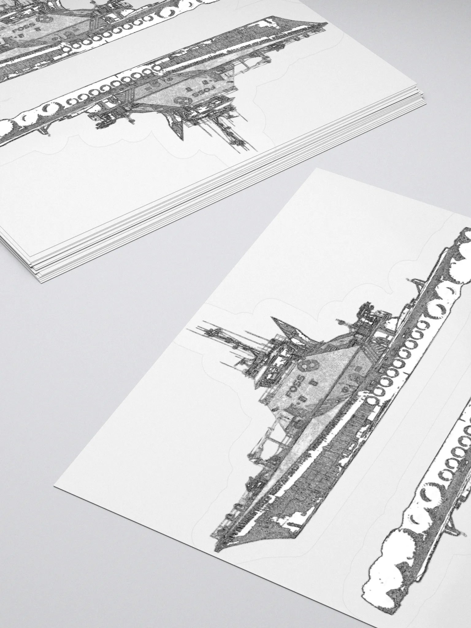 1 Foss Tugboat Sketch Kiss Cut Stickers product image (15)