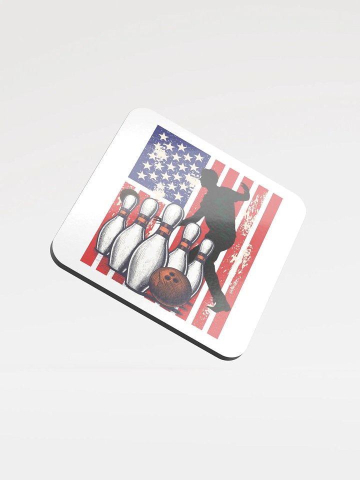 Flag American Bowling Strike! Vintage Coaster product image (2)
