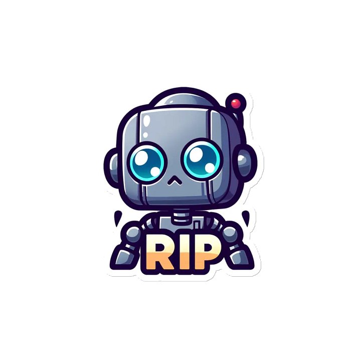 RIP Robot - Die-Cut Magnets product image (2)
