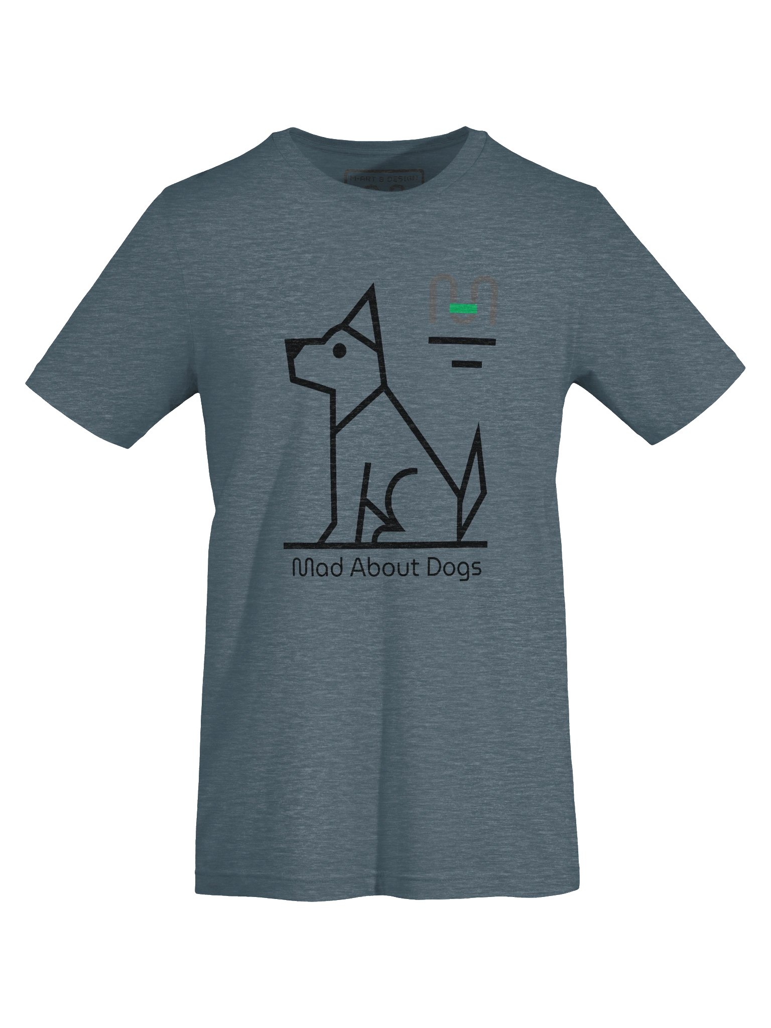 Mad About Dogs – Geometric Monochrome Tee - M-Art & Design product image (7)