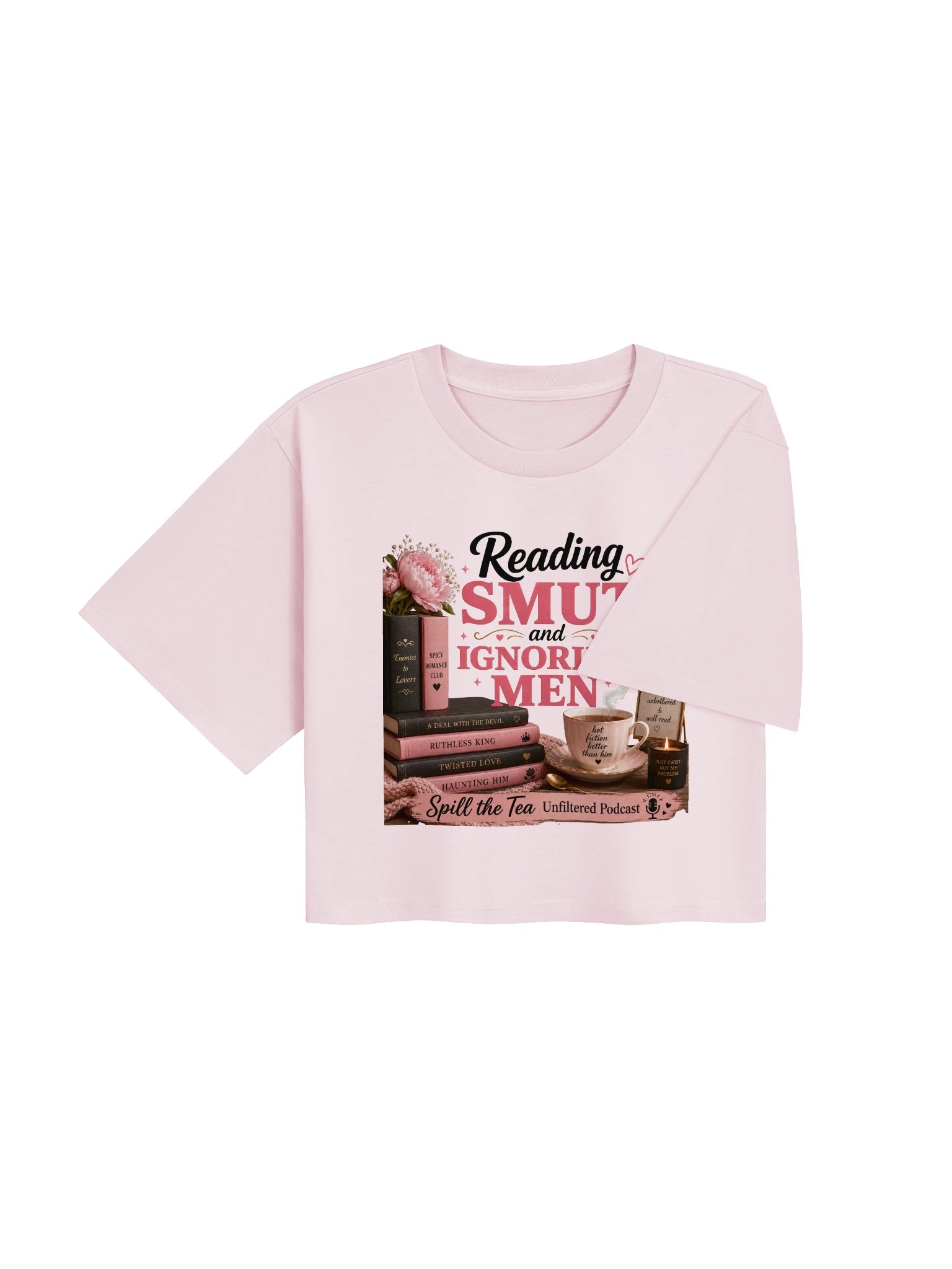 Reading Smut and Ignoring Men Crop Tee product image (11)