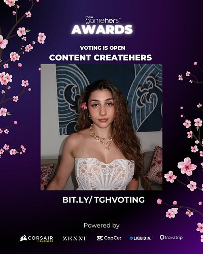 VOTING IS LIVE! i am nominated for Content Creator Hers 2026! Make sure to go and vote for me amongst the other cool creators...
