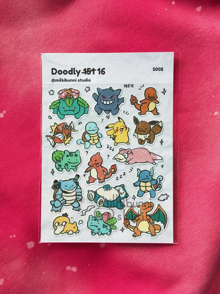 Doodly 16 Sticker Sheet product image (1)