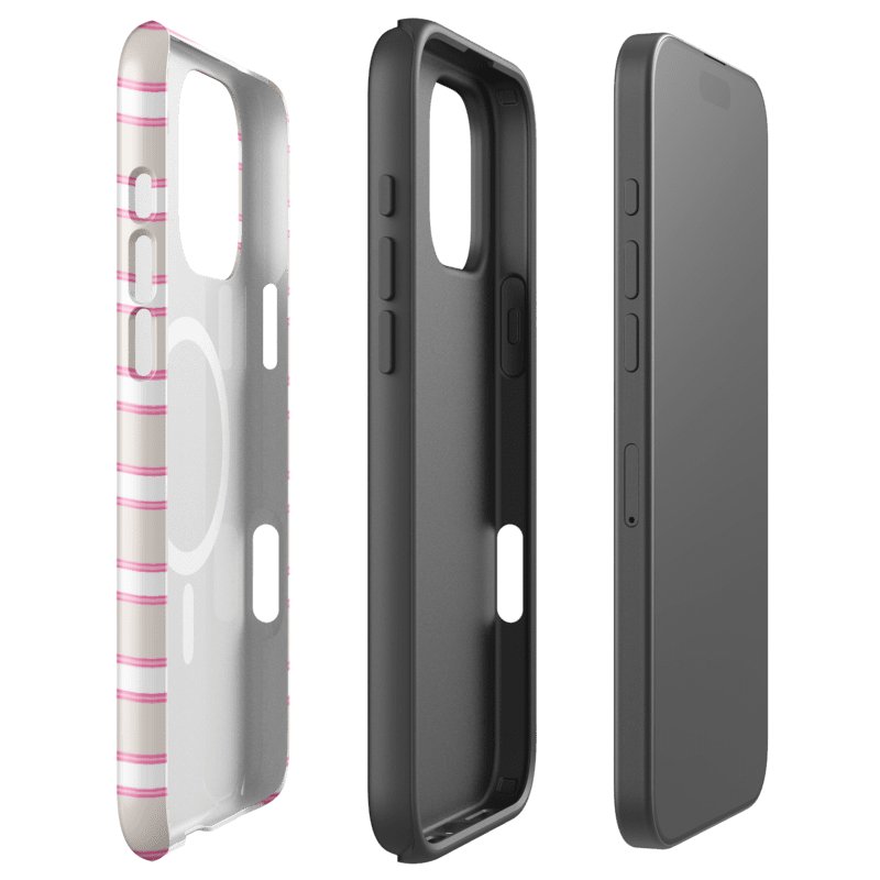 HAMPTONS PINK STRIPES MagSafe® Tough iPhone® Case product image (2)