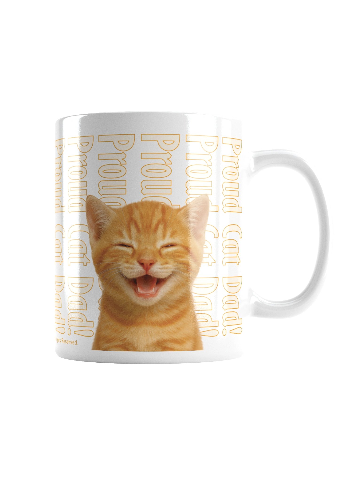 Beautiful white ceramic mug says: Proud Cat Dad! product image (2)