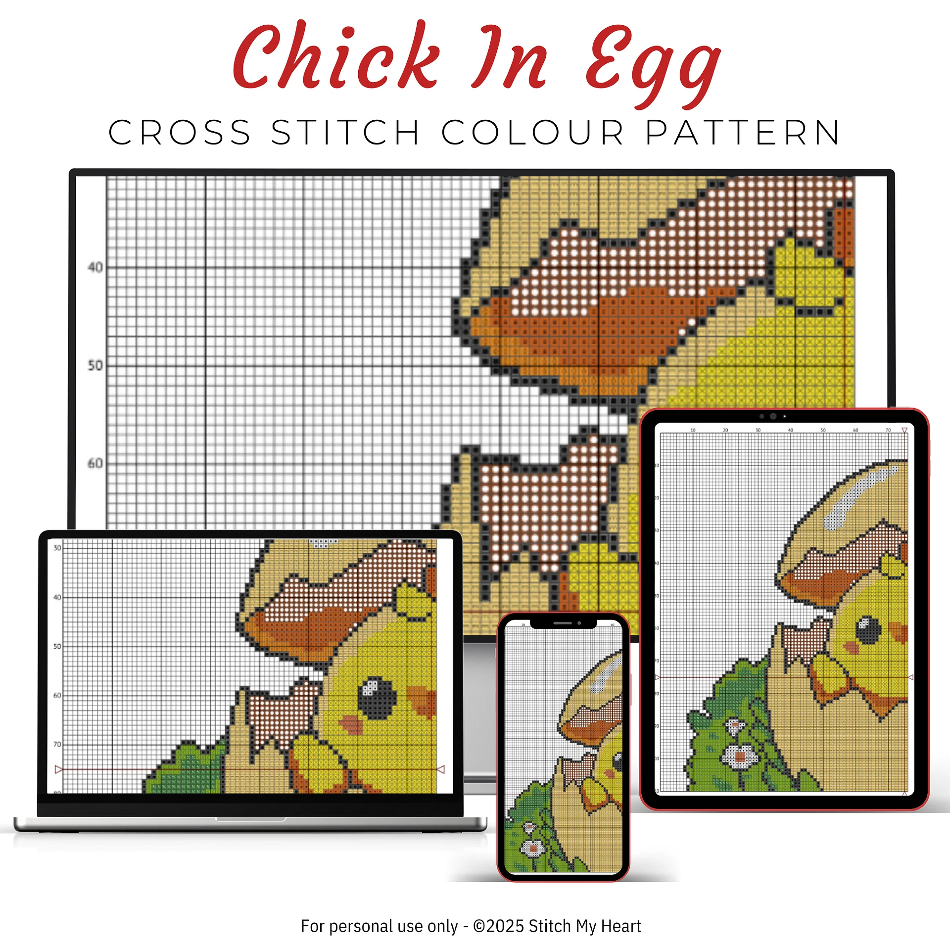 Yellow Chick Cross Stitch Pattern product image (3)